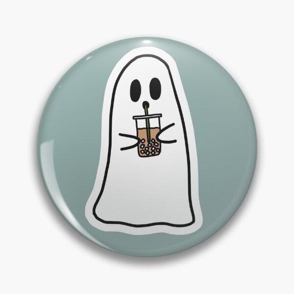 Item preview, Cute ghost drinking iced coffee designed and sold by Cute-Chaotic-Co.