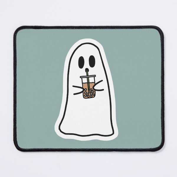 Item preview, Cute ghost drinking iced coffee designed and sold by Cute-Chaotic-Co.
