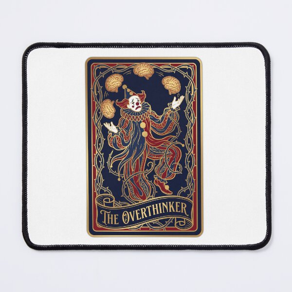 Item preview, The Overthinker Tarot Card Sad Clown Sarcastic designed and sold by ryanguas.