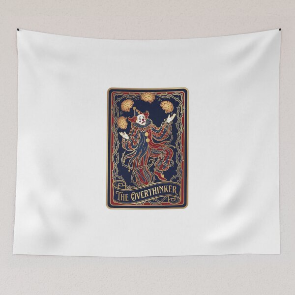 Item preview, The Overthinker Tarot Card Sad Clown Sarcastic designed and sold by ryanguas.