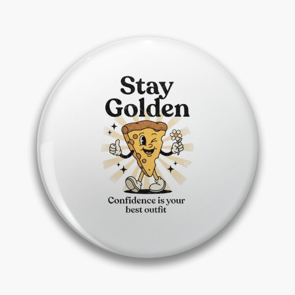 Item preview, Stay Golden Pizza Slice designed and sold by Colorful-Garden.
