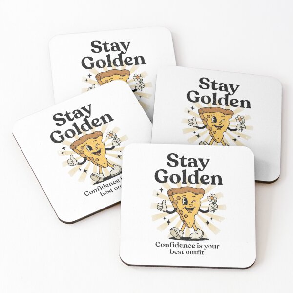 Item preview, Stay Golden Pizza Slice designed and sold by Colorful-Garden.