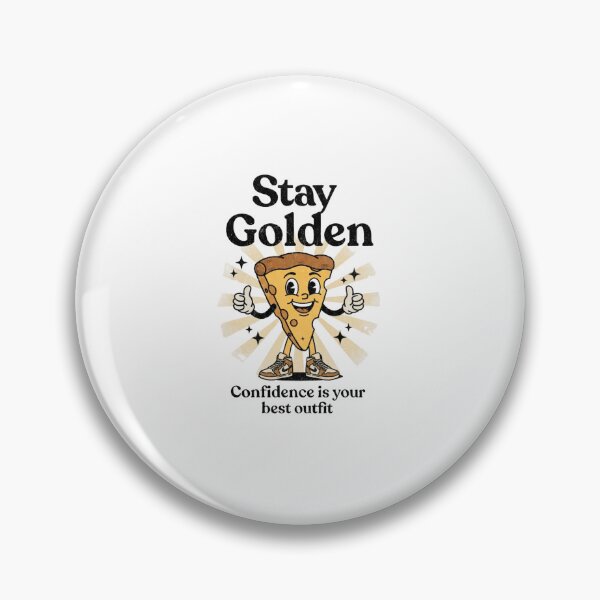 Item preview, Stay Golden Pizza Slice designed and sold by Colorful-Garden.