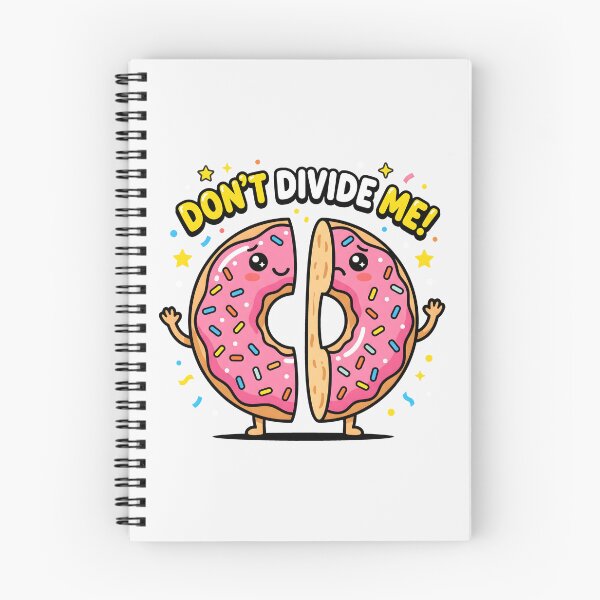 Item preview, Don't Divide Me Kawaii Donut Cute Food Pun designed and sold by SplashTastic.