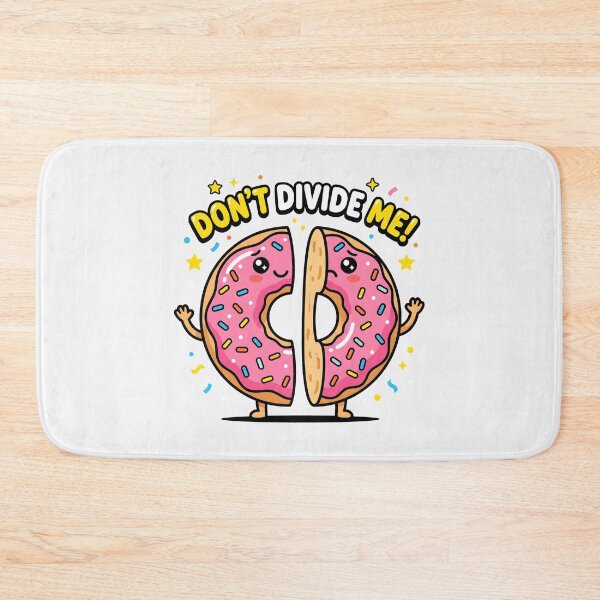 Item preview, Don't Divide Me Kawaii Donut Cute Food Pun designed and sold by SplashTastic.