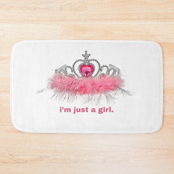 Item preview, im just a girl | girly pink tiara design designed and sold by BRITTSTICKERSS.