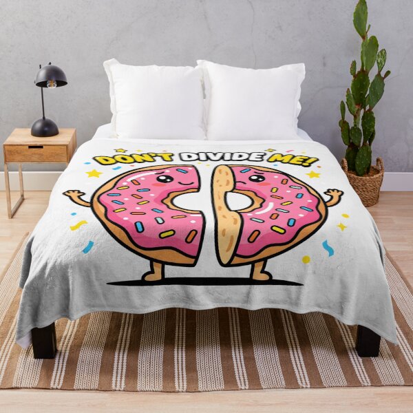 Item preview, Don't Divide Me Kawaii Donut Cute Food Pun designed and sold by SplashTastic.