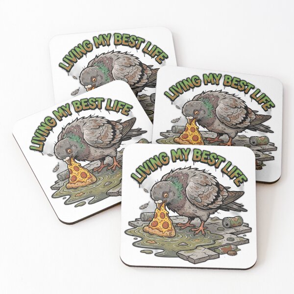 Item preview, Living My Best Life Pigeon Pizza Trash Funny designed and sold by ryanguas.