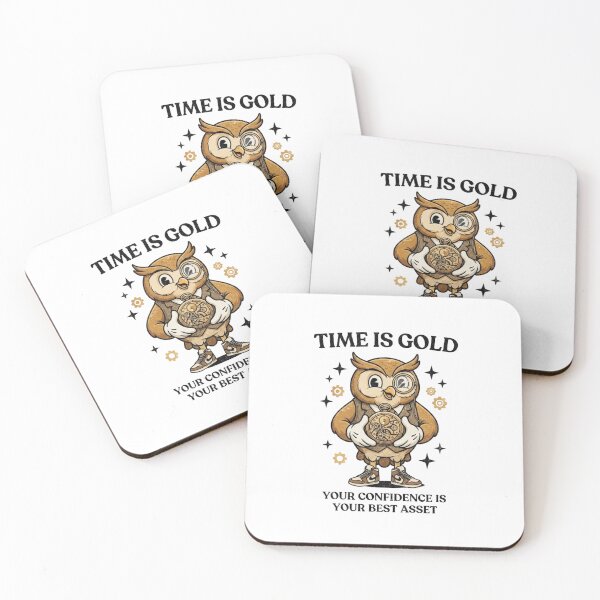 Item preview, Time Is Gold Wise Owl designed and sold by Colorful-Garden.