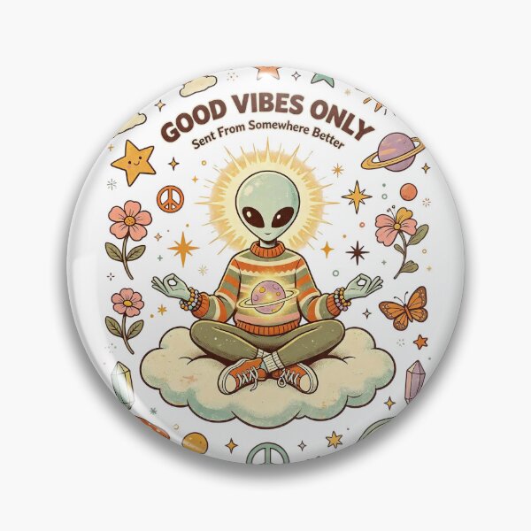 Item preview, Good Vibes Only Cosmic Alien Meditation designed and sold by NatalieJeans.