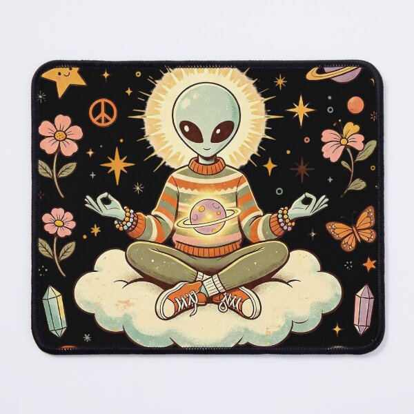 Item preview, Good Vibes Only Cosmic Alien Meditation designed and sold by NatalieJeans.