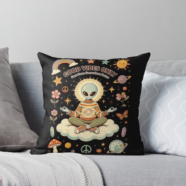 Item preview, Good Vibes Only Cosmic Alien Meditation designed and sold by NatalieJeans.