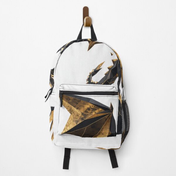 Item preview, Geometric Black Gold Dragon Low Poly Origami Art designed and sold by @VIRAT DESIGNER@.