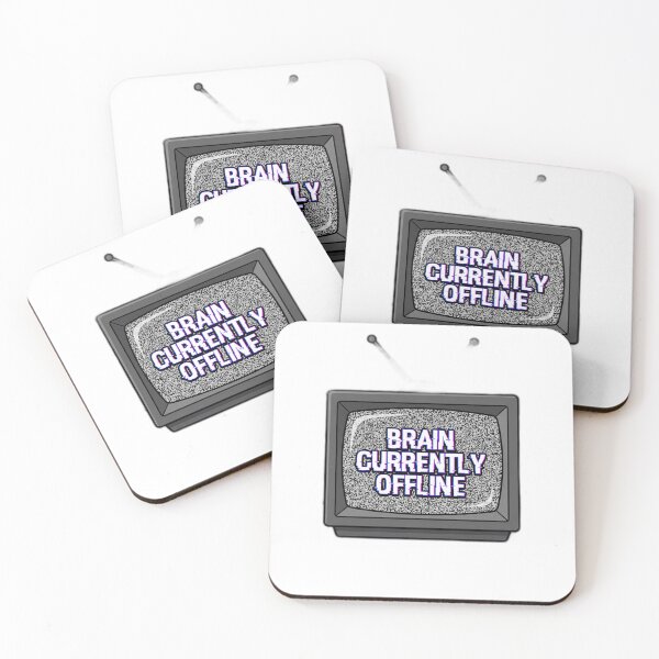 Item preview, Brain Currently Offline Retro TV Static Vaporwave designed and sold by ryanguas.