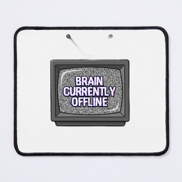Item preview, Brain Currently Offline Retro TV Static Vaporwave designed and sold by ryanguas.