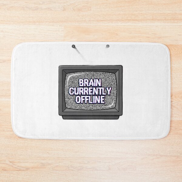 Item preview, Brain Currently Offline Retro TV Static Vaporwave designed and sold by ryanguas.