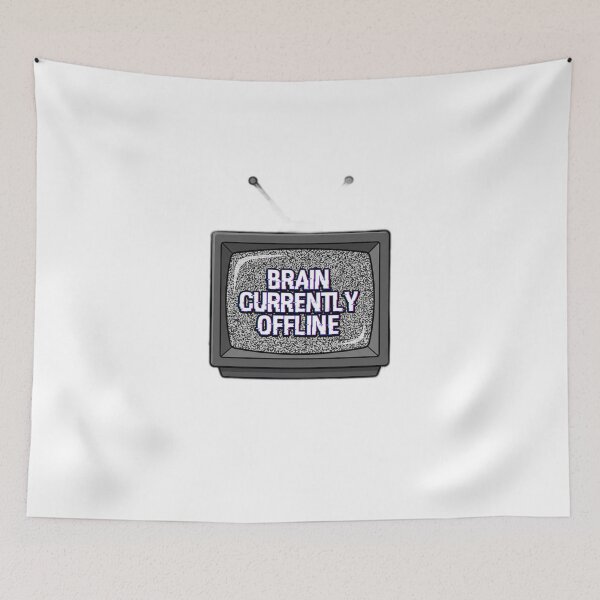 Item preview, Brain Currently Offline Retro TV Static Vaporwave designed and sold by ryanguas.