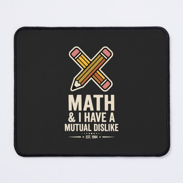 Item preview, Math And I Have A Mutual Dislike Student Humor Retro Badge designed and sold by SplashTastic.