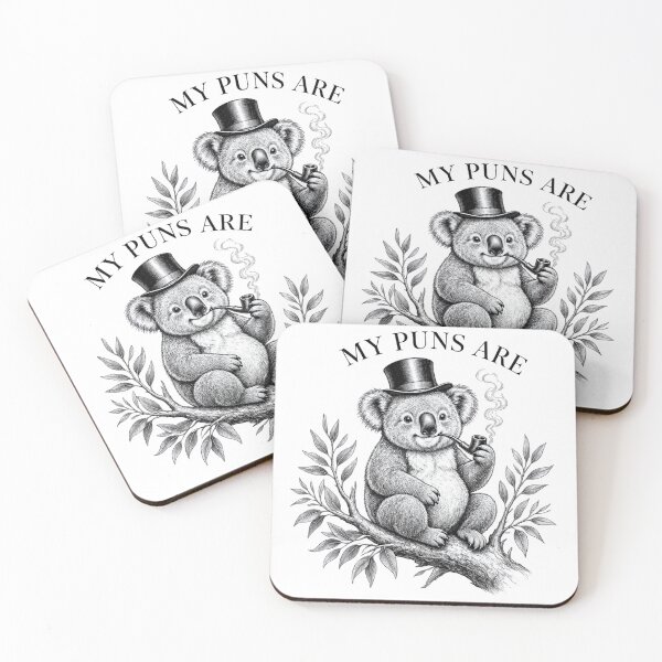 Item preview, My Puns Are Koala Tea Funny Koala Pun designed and sold by CF_VintageDesign.