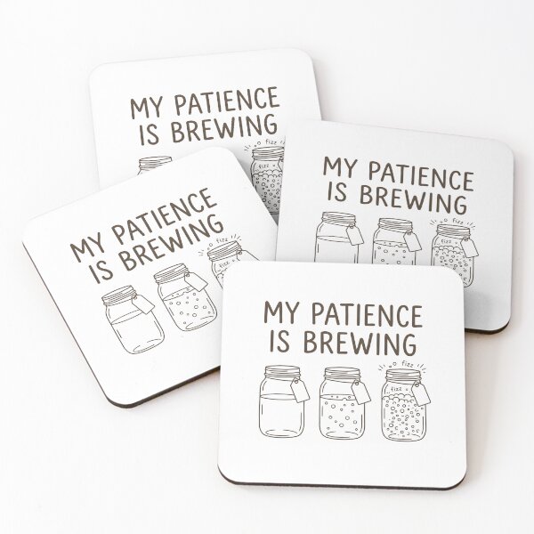 Item preview, My Patience Is Brewing Funny Coffee Lover Fermentation Quote T-Shirt designed and sold by StickerNestYou.