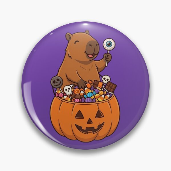 Item preview, Halloween Capybara With Candy Bucket designed and sold by Ivy-Triggs.