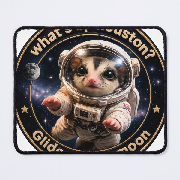 Item preview, What’s Up Houston? – Sugar Glider to the Moon designed and sold by OneStepFromArt.