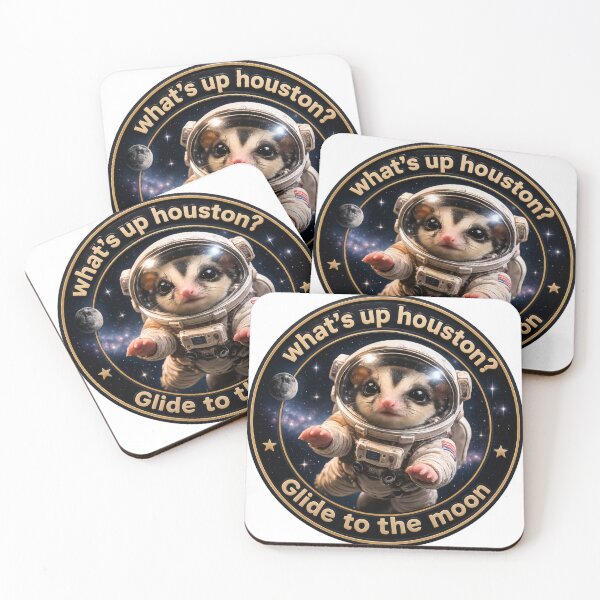 Item preview, What’s Up Houston? – Sugar Glider to the Moon designed and sold by OneStepFromArt.