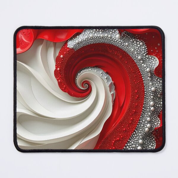 Item preview, Red and White Intricate Spiral Design designed and sold by Vicky Brago-Mitchell®.