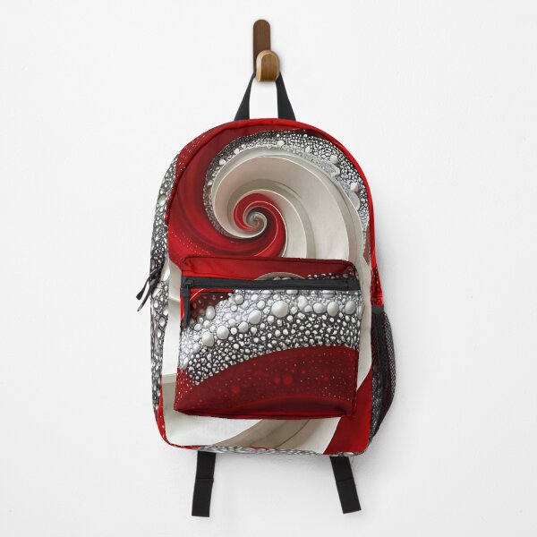 Item preview, Red and White Intricate Spiral Design designed and sold by Vicky Brago-Mitchell®.