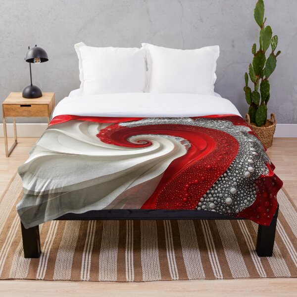 Item preview, Red and White Intricate Spiral Design designed and sold by Vicky Brago-Mitchell®.