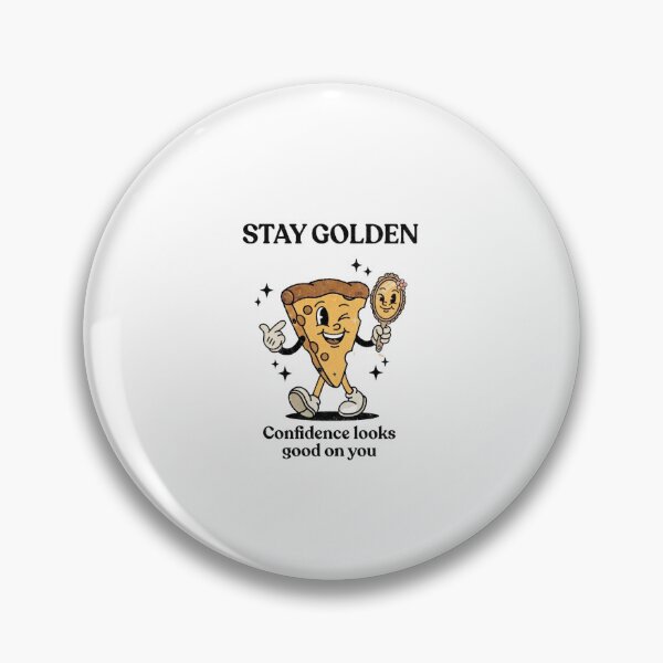 Item preview, Stay Golden Pizza Slice designed and sold by Colorful-Garden.