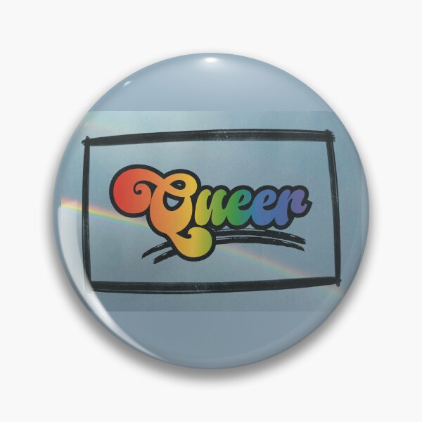 Item preview, Rainbow Sky "Queer" script design designed and sold by art by hannah lang.