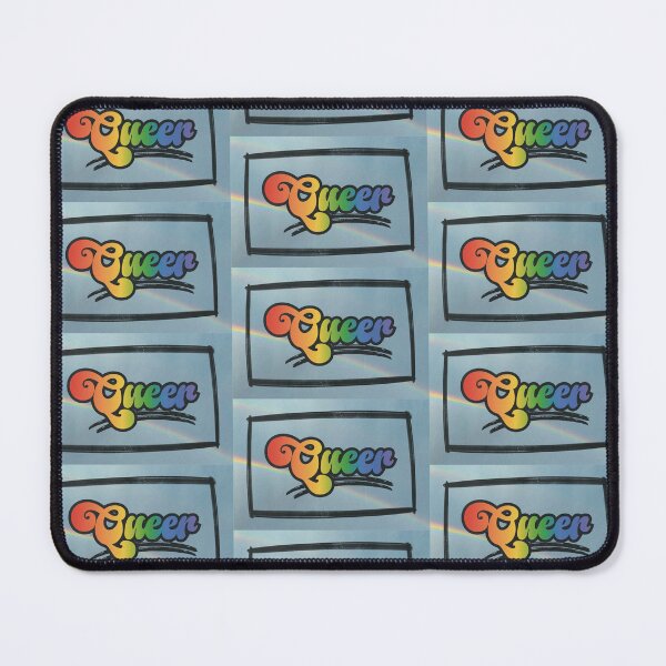 Item preview, Rainbow Sky "Queer" script design designed and sold by art by hannah lang.