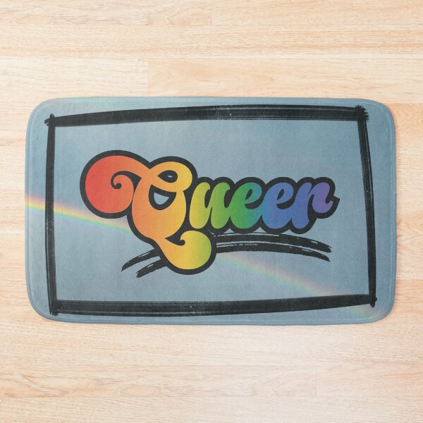 Item preview, Rainbow Sky "Queer" script design designed and sold by art by hannah lang.