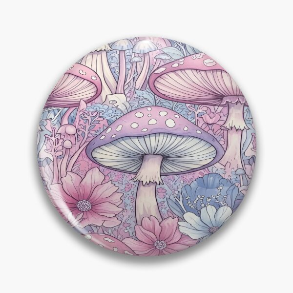 Item preview, Enchanted Forest Floral and Mushroom Pattern in Soft Pastel Shades with Delicate Botanical Elements designed and sold by Matt_Smith.