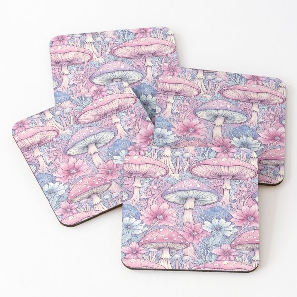 Item preview, Enchanted Forest Floral and Mushroom Pattern in Soft Pastel Shades with Delicate Botanical Elements designed and sold by Matt_Smith.