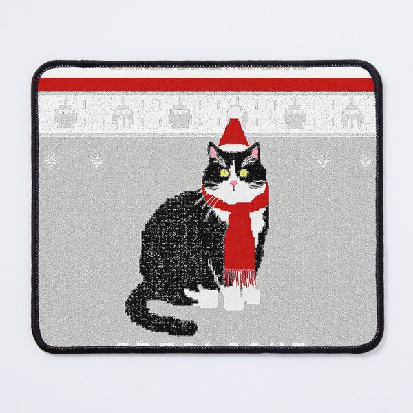 Item preview, Ugly Christmas Sweater Tuxedo Cat Santa designed and sold by icm4639.