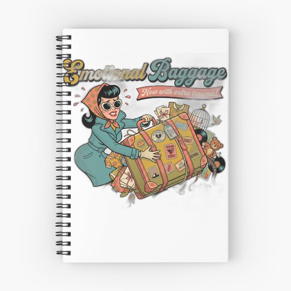 Item preview, Emotional Baggage Retro Travel Poster Sarcastic designed and sold by ryanguas.