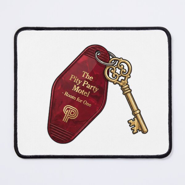 Item preview, Pity Party Motel Vintage Keychain Sarcastic designed and sold by ryanguas.