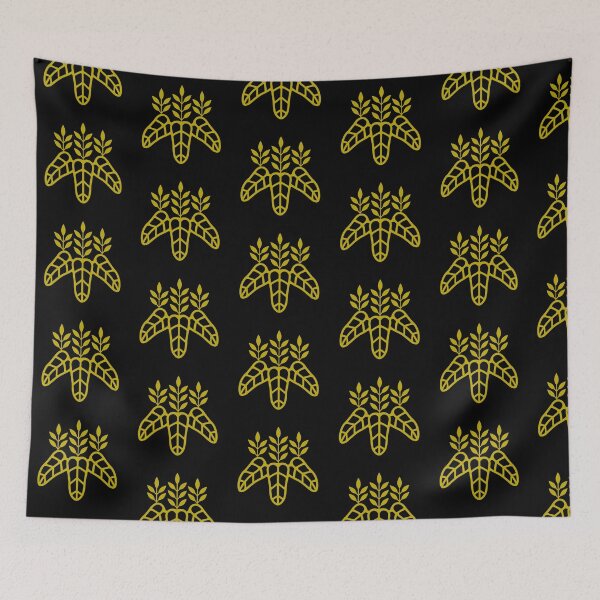 Item preview, Taiko Kiri Toyotomi Hideyoshi Samurai Emblem Faux Gold Black Tile / Japanese Crest  designed and sold by 戦国まーけっと SENGOKU MARKET.