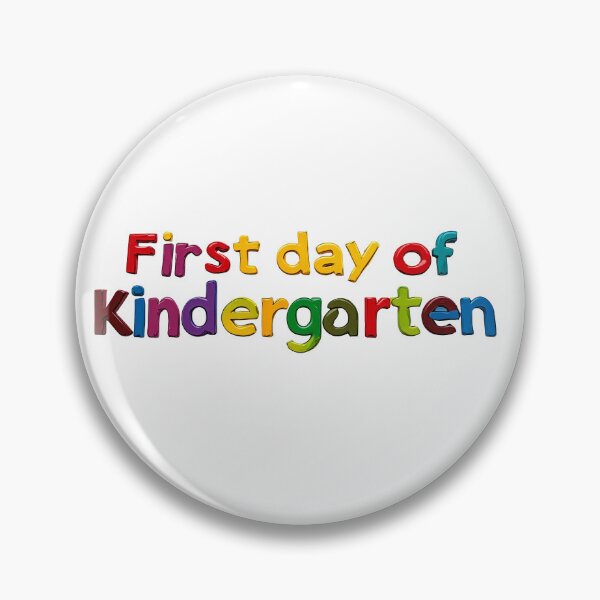 Item preview, First Day of Kindergarten – Glossy 3D Bubble Letter Design designed and sold by Burnt Cloth Tees.