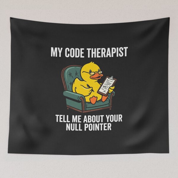 Item preview, My Code Therapist Rubber Duck Software Engineer Programmer Life designed and sold by SplashTastic.