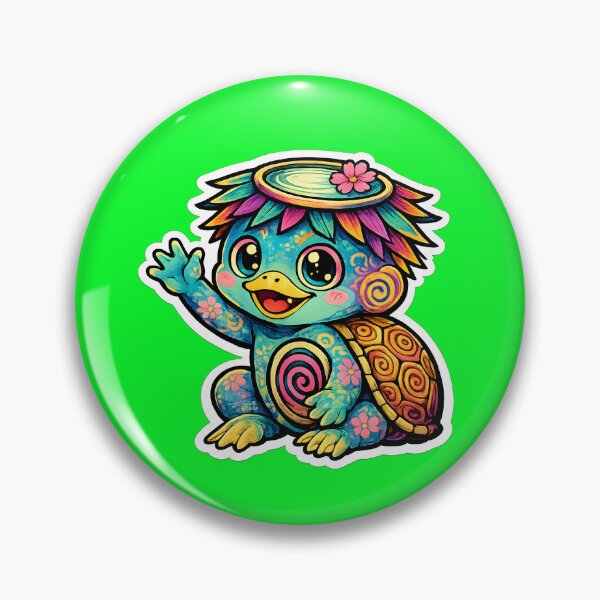 Item preview, Cute Japanese Kappa Water Imp Monster Kawaii Sticker & Apparel designed and sold by OddGarage.