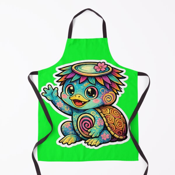 Item preview, Cute Japanese Kappa Water Imp Monster Kawaii Sticker & Apparel designed and sold by OddGarage.