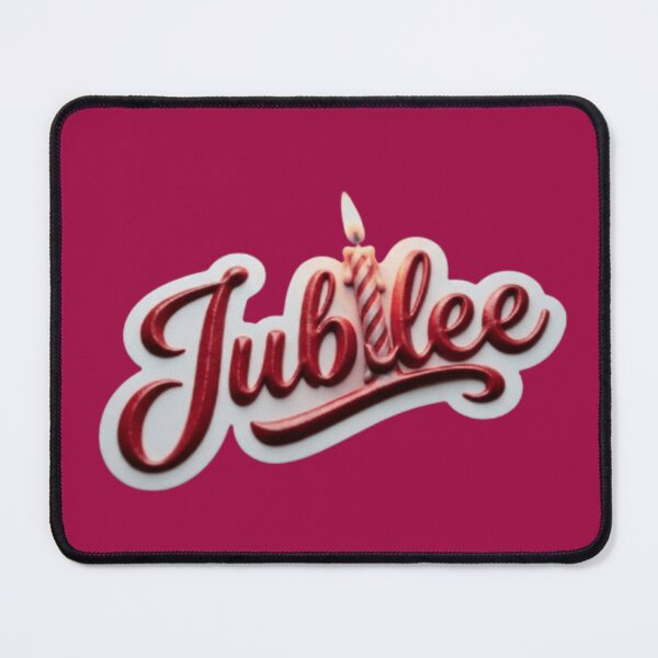 Item preview, Jubilee Party vibe Elegant Candle Script Sticker tee gifts designed and sold by Love & Papercraft ⭐️⭐️⭐️.