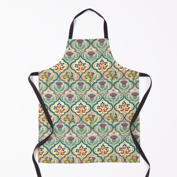 Item preview, Retro Thistle & Berry Tile Pattern Pastel designed and sold by 21 Tulips.