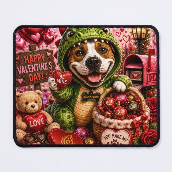Item preview, Snappyzaurus Valentine's Day Sticker | Cute Dinosaur Dog designed and sold by Collins Design.