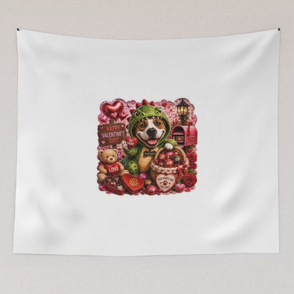 Item preview, Snappyzaurus Valentine's Day Sticker | Cute Dinosaur Dog designed and sold by Collins Design.