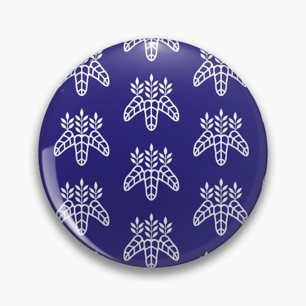Item preview, Taiko Kiri Toyotomi Hideyoshi Samurai Emblem White Blue Tile / Japanese Crest  designed and sold by 戦国まーけっと SENGOKU MARKET.