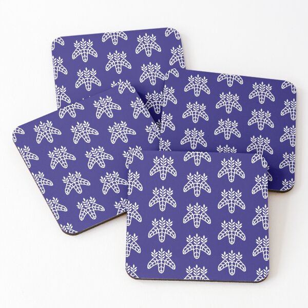 Item preview, Taiko Kiri Toyotomi Hideyoshi Samurai Emblem White Blue Tile / Japanese Crest  designed and sold by 戦国まーけっと SENGOKU MARKET.